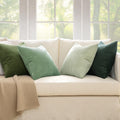 Green Corduroy Pillow Cover Set